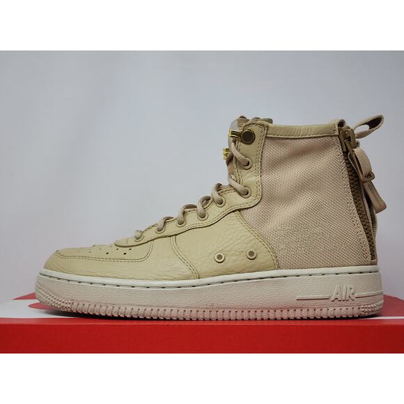 Nike SF Air Force 1 Mid GS MUSHROOM AJ0424-200 Size 5.5y WORN - Picture 3 of 8